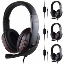 Fantastik Store Oyuncu Kulaklığı Kulak Üstü Kablolu Stereo Mikrofonlu Yumuşak Kulak Yastığı Yeni Nesil
