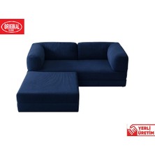 Herev Comfort 200X200 Orijinal Sünger Şark Köşe /yıkanabilir Kadife Kumaşlı Minderli Koltuk Kanepe