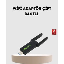 Palmira Demir Ultratekno Dual Band Wifi Adaptör – 1200 Mbps, USB 3.0, Çift Antenli, Geniş Kapsama Alanı ve Yüksek Hız