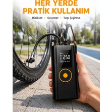 Çok Amaçlı Dijital Lastik Pompası Araç Bisiklet Top Uyumlu Yeni Nesil - HPSBYI9698-4806
