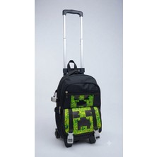 Rowan Çanta 2 Kademeli Çekçekli Tekerlekli Karekter Desenli Laptop Bölmeli Ilkokul Sırt Çantası 40*27*17 cm