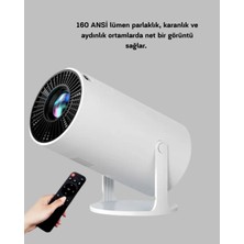 Palmira Demir Full Hd 4K Uyumlu Projeksiyon Cihazı 130 Inç Geniş Ekran Destekli