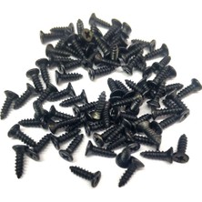My Best Store Siyah 1000 Adet Klips Vidası 2,2x6,5 mm Yhb - Konik Başlı Kutu, Sandık, Ayak, Askı, Mini Vida
