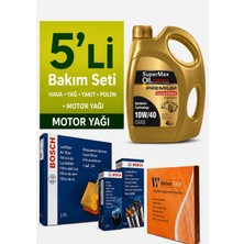 Bosch Peugeot Rifter 1.5 Dizel Filtre Bakım Seti-Supermax Oil Germany 10W40 4lt (2019-2024) 5 Li