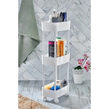 Empressco Çok Amaçlı 3 Katlı Tekerlekli Servis ve Banyo Düzenleyici Raf (Tekerlekli)