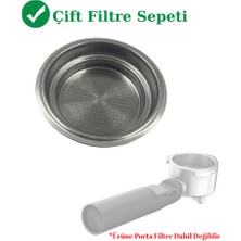 MundesTech Arçelik TEM-9690 Uyumlu 51 mm Çiftli Espresso Filtre Sepeti - Yedek Çelik Süzgeç
