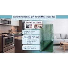 jantistore Microduo Pro 30X40 Çift Taraflı Mikrofiber Temizlik Bezi - Bir Yüzü Örme Dokulu Bir Yüzü Simli (Ankastre, Oto, Koltuk ve Tüm Yüzeyler Için)