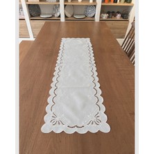Marys Concept Kelebek Nakışlı Runner Beyaz
