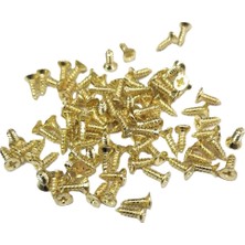 MiraLive Sarı 1000 Adet Klips Vidası 2,2x6,5 mm Yhb - Konik Başlı Kutu, Sandık, Ayak, Askı, Mini Vida
