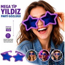 Zero Land Ilkestor Mega Tip Yıldız Parti Gözlüğü Mor Renk