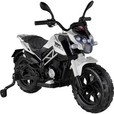 Akıllı Bayi 447 Motocross Akülü Motosiklet Beyaz Aby