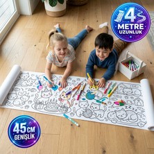 Mixoyuncak Dev Boyama Rulosu Sevimli Kediler Aktivitesi 45CM x 4 Metre