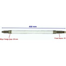 Empressco Rabbit 3 Tekerli Arka Aks 450 mm 6-18 Freze Öm