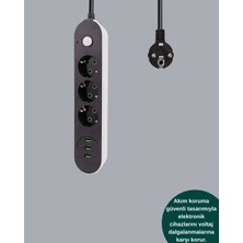 Die Grup 3 USB Portlu Üçlü Priz CXE103