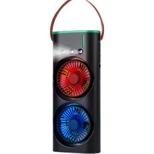 Die Grup Rgb Işıklı Spreyli Masa Fanı Çift Motorlu Güçlü Üflemeli Taşınabilir Fan