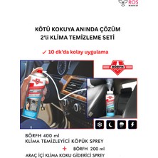 Börfh Araç Klima Temizleme Seti 400 ml Hortumlu Köpük Sprey + 200 ml Klima Bombası Koku Giderici