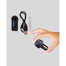 Die Grup Bluetooth Aux Çevirici ve Pd Destekli Araç Şarj Cihazı 2’li Set