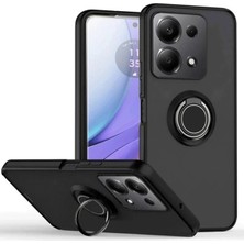 Mey İthalat Mey Ithalat®   Redmi Note 13 Pro 4g Montreal Yüzüklü Silikon Kapak - Siyah