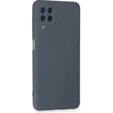Mey İthalat Mey Ithalat®  Samsung Galaxy A22 Kılıf Nano Içi Kadife Silikon - Gri