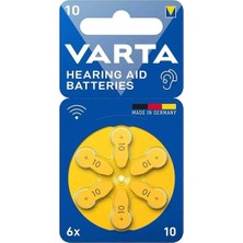 Varta 10 Numara Kulaklık Işitme Cihazı Pili (6 Lı Paket)