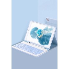 Mey İthalat Mey Ithalat®   iPad Pro 11 (2024) Kılıf KC01 Smart Klavyeli Tablet Kılıfı - Açık Mavi