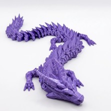 Atatuğ Hediyelik Hareketli 3D Baskı Kristal Ejderha Figürü - 42 cm Koleksiyonluk