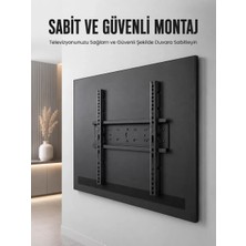 MidasTech Profesyonel Sabit Tv Askı Aparatı  Ultra Dayanıklı Çelik Duvar Montaj Braketi 50-95 Inç Midas