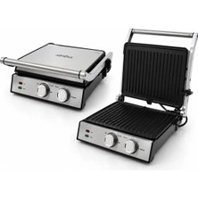 Sinbo Izgara ve Tost Makinesi - Yapışmaz Yüzey - 4 Dilim Kapasiteli Midastech