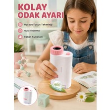 LED Aydınlatmalı Taşınabilir Mikroskop 80X-200X Ayarlanabilir Büyütme Özellikli Midastech