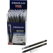 Tükenmez Kalem - Siyah Renk - 1.0 mm Medium Uç Midastech