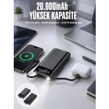 Powerbank 20.000 Mah Dijital Göstergeli LCD Ekran Uzun Pil Ömrü Yeni Nesil Midastech