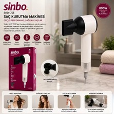 Sinbo Saç Kurutma Makinesi - Beyaz Renk - Sessiz Çalışma Özelliği Midastech