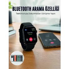 Akıllı Saat 7 Kordonlu Bluetooth Aramalı Nabız ve Dokunmatik Akıllı Saat Midastech
