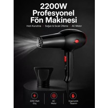 Tüm Saç Tiplerine Uygun, Iki Kademeli Hız Ayarlı Fön Makinesi Midastech