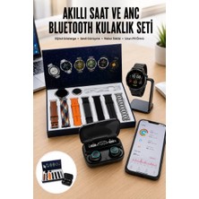Nemere İthalat Ucuz Kaliteli Yeni Nesil 7 Kordonlu Akıllı Saat ve Kablosuz Bluetooth Kulaklık Anc Özelliği Nem