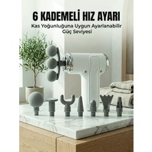 MidasTech Profesyonel Kas Gevşetici Masaj Tabancası 8 Değiştirilebilir Başlıklı Kablosuz Masaj Cihazı