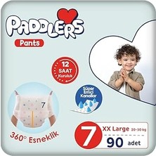 Mey İthalat Paddlers Külot Bebek Bezi 7 Numara Xx-Large 90 Adet (20-30 Kg) Ekstra Aylık Paket