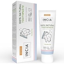 Mey İthalat INCIA%100 Doğal Diş Macunu Bebek ve Çocuk Karışık Meyve Aromalı Florürsüz 50 ml