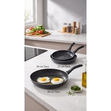 Bonera Montella Vivo Granit Tava Seti 3 Parça (18-22-26cm)