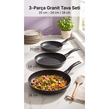 Bonera Montella Vivo Granit Tava Seti 3 Parça (20-24-28cm)