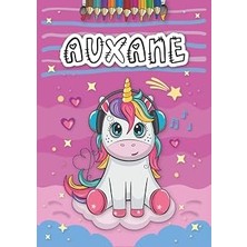 Mey İthalat Auxane: Livre De Coloriage Personnalisé Pour Auxane | Licorne | Cadeau D'anniversaire Pour Fille ... | 4 À 8 Ans | 25 Motifs De Licorne Avec Le Prénom ... Format A4 (21 x 29.7 Cm) (French Edition)