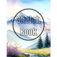 Mey İthalat Sketch Book: Premium Watercolor Spring In Mountain Design Cover Page Sketchbook Blank Paper Pad 8.5" x 11" - Sketchbook 120 Pages Blank Paper Book For ... Unlined Journal Soft Cover Sketchbooks