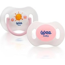 Mey İthalat Wee Baby 2'li Gece Gündüz Emzik No:1 (Saklama Kabı Hediyeli) - Pembe