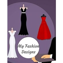 Mey İthalat My Fashion Designs: 8.5" x 11'' - White Paper With Outer Frame - 100 SHEETS/200 Pages