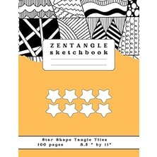 Mey İthalat Star Shape Tiles Zentangle Sketchbook: Large Sheets With Grids For Zendoodle & Mandala Art, Art Therapy Doodling & Zen Drawing (For Relaxing & Anti Anxiety Sketching ) With Laft Blanks