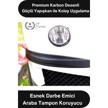 Svein #tamponkoruma Esnek Darbe Emici Oto Stil Çizilme Önleyici Araba Tampon Koruyucu Karbon Desenli Siyah Yapışkanlı Tampon Çıta Köşe Koruyucu Oto Aksesuar Evrensel Araç Koruma Bandı