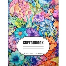 Mey İthalat Sketchbook: Watercolor Floral Blank Sketch Book For Kids, Teens, Adults, Artist Notebook/journal For Drawing, Writing, Sketching Or Doodling, Blank Paper, 120 Blank Pages, 8.5X11 (Blank Drawing Book)