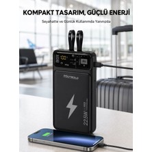 Zenviaa Powerbank Dahili Ekranlı 10000 Mah Çift Kablolu Yeni Nesil Zenviaamm