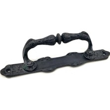 Cntma Antika Tarz Dekoratif Pirinç Dar Yan Çekme Kapı Kolu - 225X37 Mm, Oksit