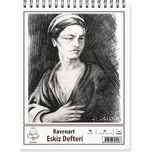 Mey İthalat Ravenart Eskiz Defteri, A5, 90 Gr, 40 Yaprak, Ivory Kağıt, Metal Spiral
